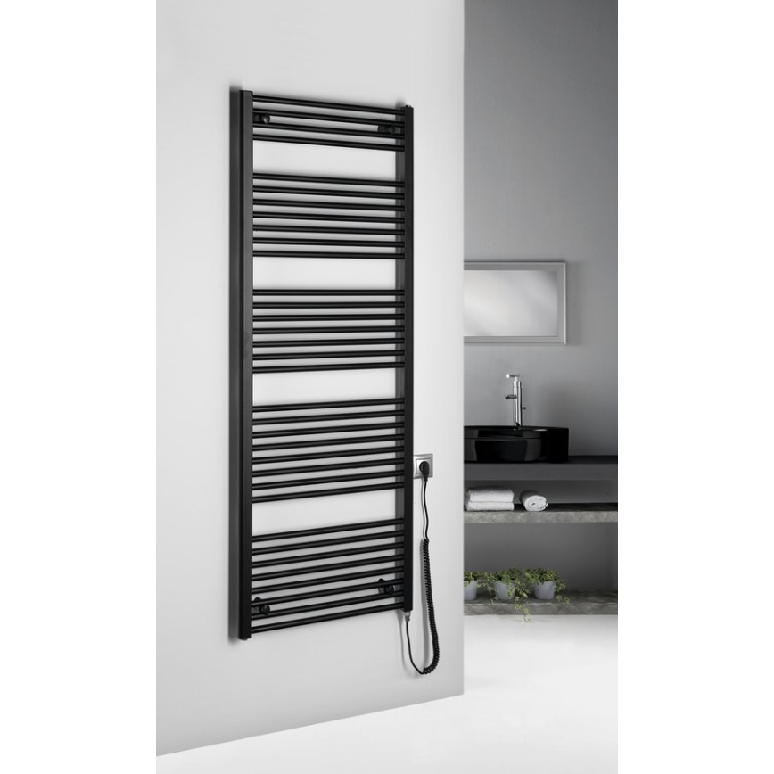 Aqualine - Vannitoa elektriline radiaator DIRECT-E 800W/230V 168 cm matt must otse