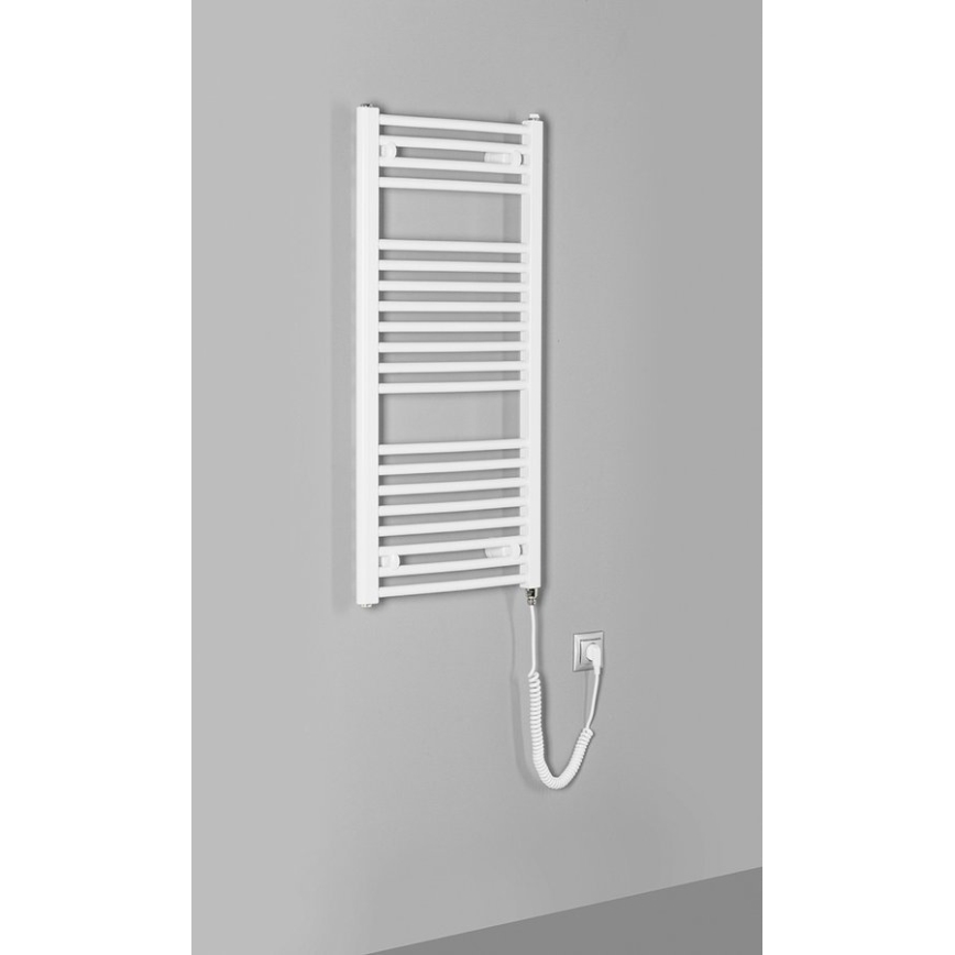 Aqualine - Vannitoa elektriline radiaator ORBIT-E 300W/230V 96 cm valge ümmargune