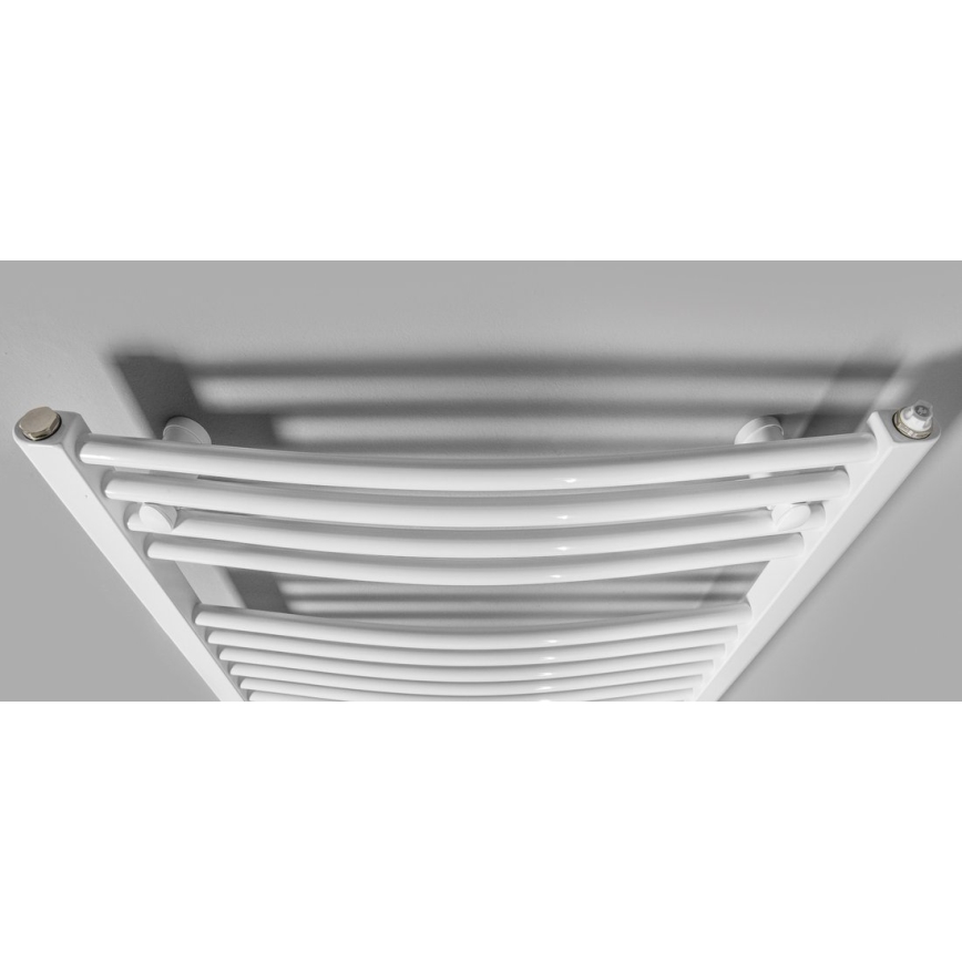 Aqualine - Vannitoa elektriline radiaator ORBIT-E 600W 132x60 cm valge ümmargune