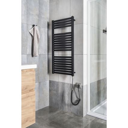 Aqualine - Vannitoa elektriline radiaator TONDI-E 300W/230V 97 cm matt must otse