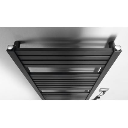 Aqualine - Vannitoa elektriline radiaator TONDI-E 300W/230V 97 cm matt must otse