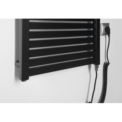 Aqualine - Vannitoa elektriline radiaator TONDI-E 300W/230V 97 cm matt must otse
