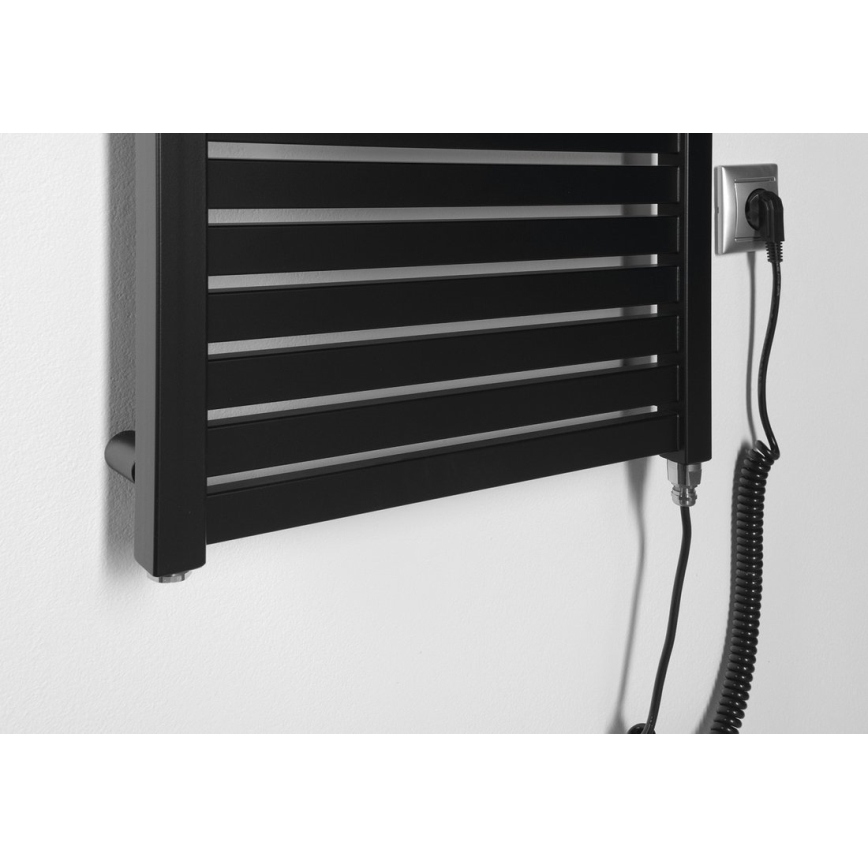 Aqualine - Vannitoa elektriline radiaator TONDI-E 300W/230V 97 cm matt must otse