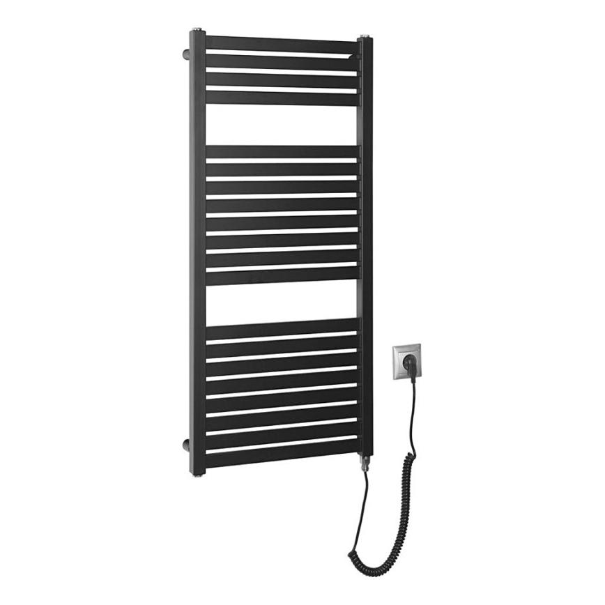Aqualine - Vannitoa elektriline radiaator TONDI-E 300W/230V 97 cm matt must otse