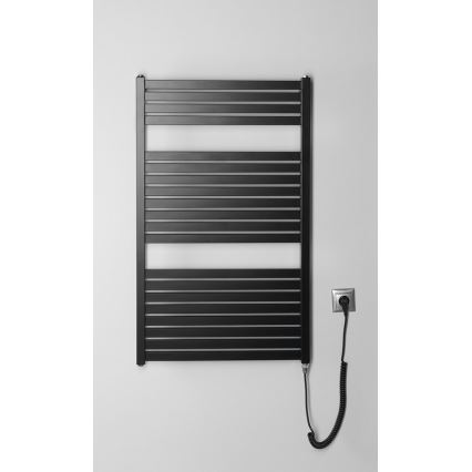 Aqualine - Vannitoa elektriline radiaator TONDI-E 400W/230V 97 cm matt must otse