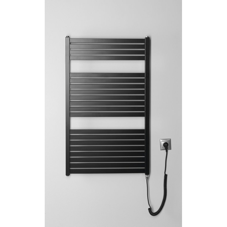 Aqualine - Vannitoa elektriline radiaator TONDI-E 400W/230V 97 cm matt must otse