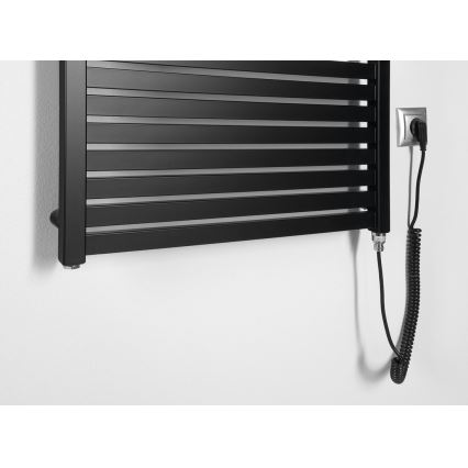 Aqualine - Vannitoa elektriline radiaator TONDI-E 400W/230V 97 cm matt must otse
