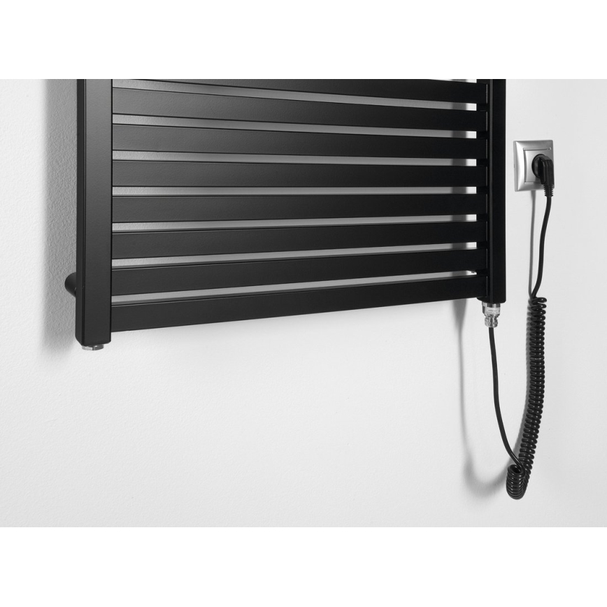 Aqualine - Vannitoa elektriline radiaator TONDI-E 400W/230V 97 cm matt must otse