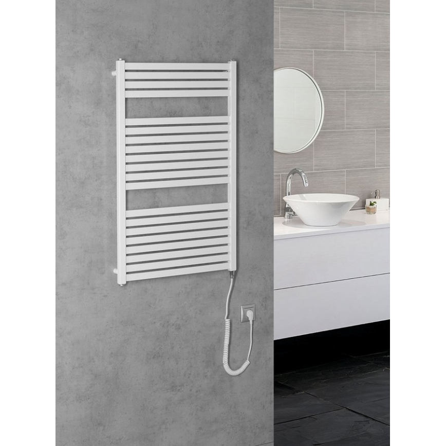 Aqualine - Vannitoa elektriline radiaator TONDI-E 400W/230V 97 cm valge otse