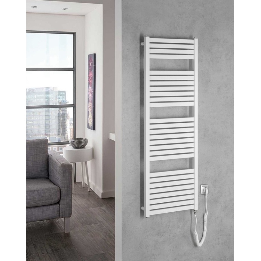 Aqualine - Vannitoa elektriline radiaator TONDI-E 500W/230V 133 cm valge otse