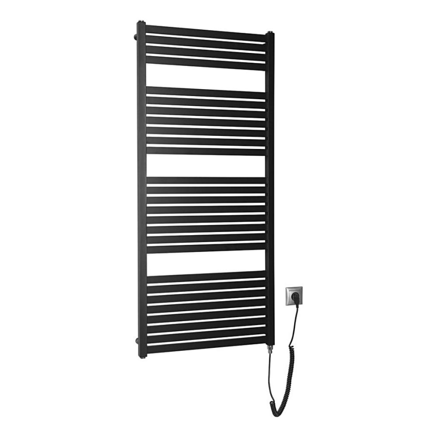 Aqualine - Vannitoa elektriline radiaator TONDI-E 600W/230V 133 cm matt must otse