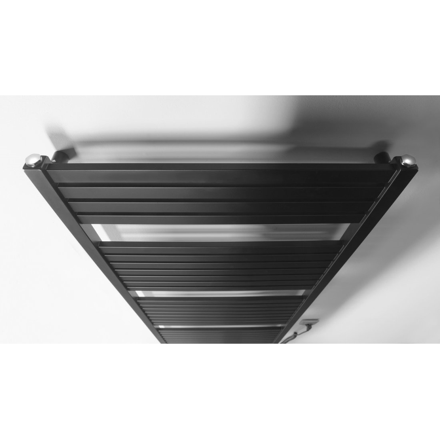 Aqualine - Vannitoa elektriline radiaator TONDI-E 800W/230V 169 cm matt must otse