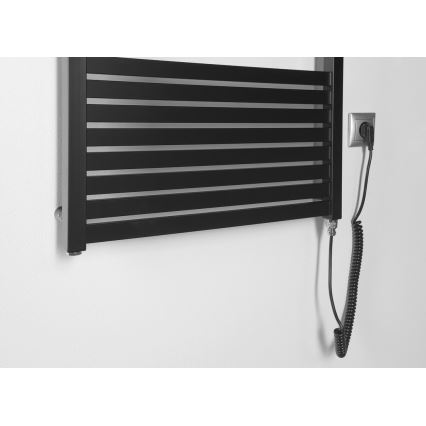 Aqualine - Vannitoa elektriline radiaator TONDI-E 800W/230V 169 cm matt must otse