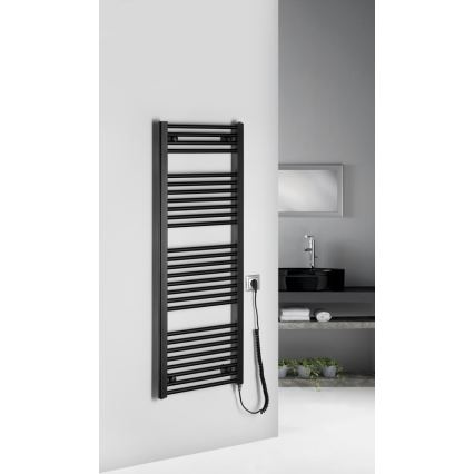 Aqualine - Vannitoa elektriradiaator DIRECT-E 400W 132x45 cm matt must