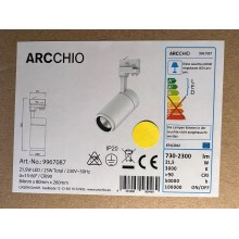 Arcchio - LED Kohtvalgusti rööbassüsteemile NANNA LED/21,5W/230V