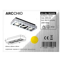 Arcchio - LED Laevalgusti RONKA 3xGU10/11,5W/230V