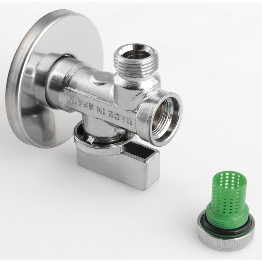 Arco - kroomitud nurkventiil filtriga