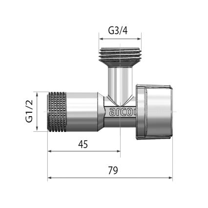 Arco - pesumasina ventiil, läikiv kroom