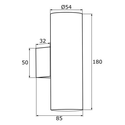 Argon 0912 - Seinavalgusti MITOS 2xGU10/5W/230V kroom