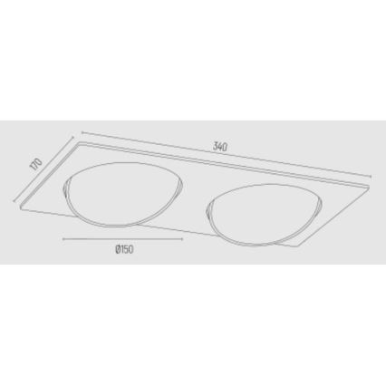 Argon 1046 - Süvistatav valgusti OLIMP 2xGU10-AR111/12W/230V valge
