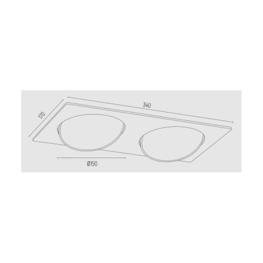 Argon 1046 - Süvistatav valgusti OLIMP 2xGU10-AR111/12W/230V valge