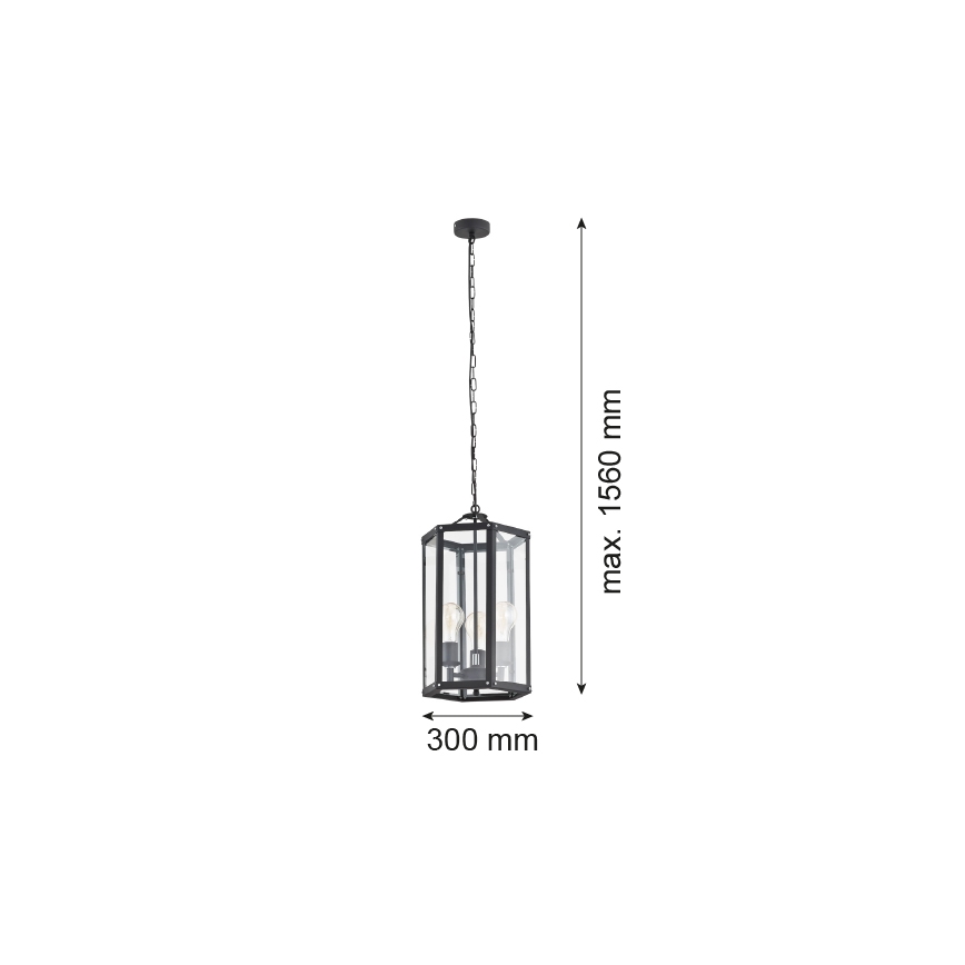 Argon 1253 - Lühter BODRUM 3xE27/15W/230V must