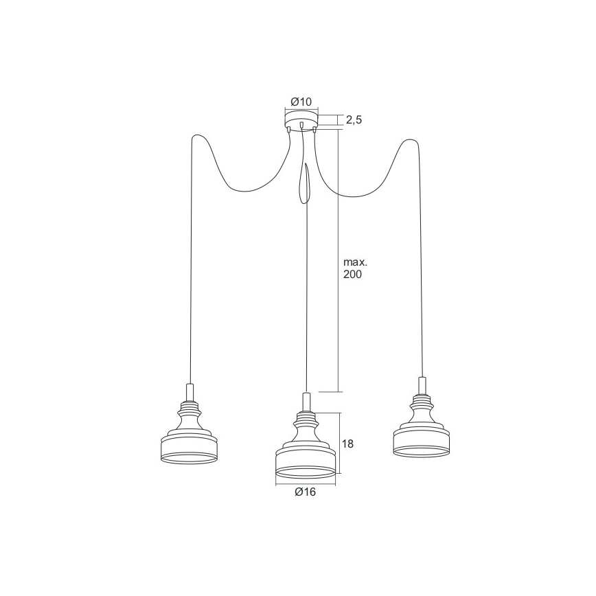 Argon 1354 - LED Lühter TULUZA 3xLED/5W/230V