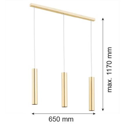 Argon 1443 - Lühter GOMERA 3xGU10/5W/230V messing