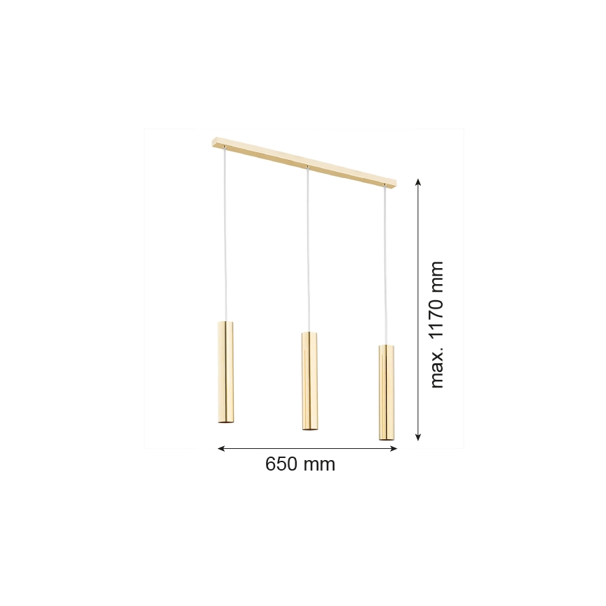 Argon 1443 - Lühter GOMERA 3xGU10/5W/230V messing