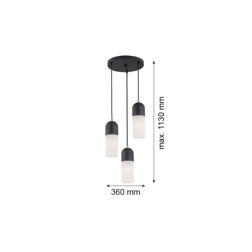 Argon 1467 - Lühter BURGOS 3xE27/15W/230V must