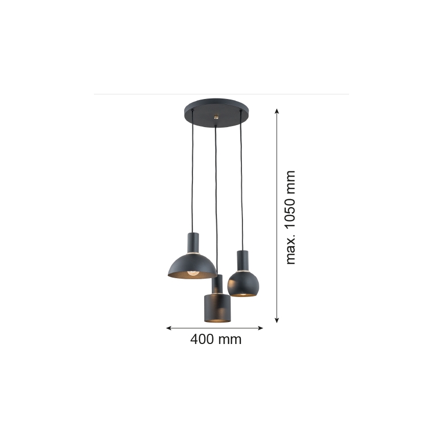 Argon 1472 - Lühter SINES 3xE27/15W/230V must