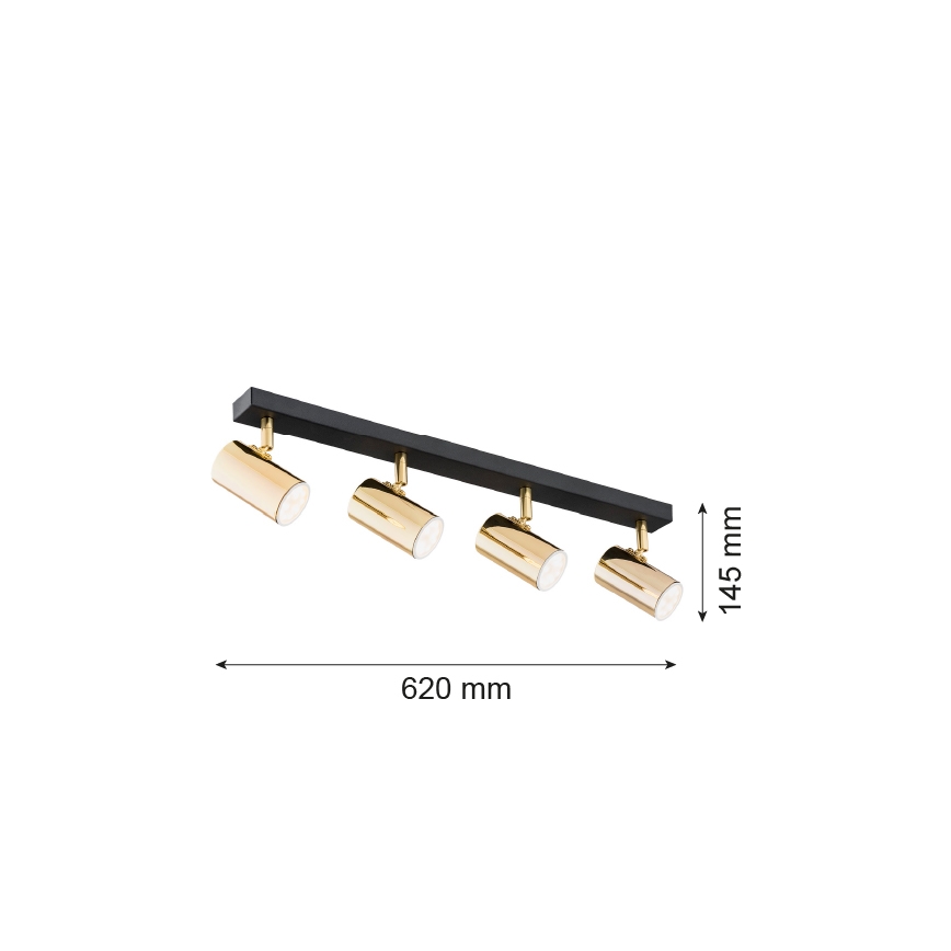 Argon 1688 - Kohtvalgusti LAGOS 4xGU10/5W/230V messing/must