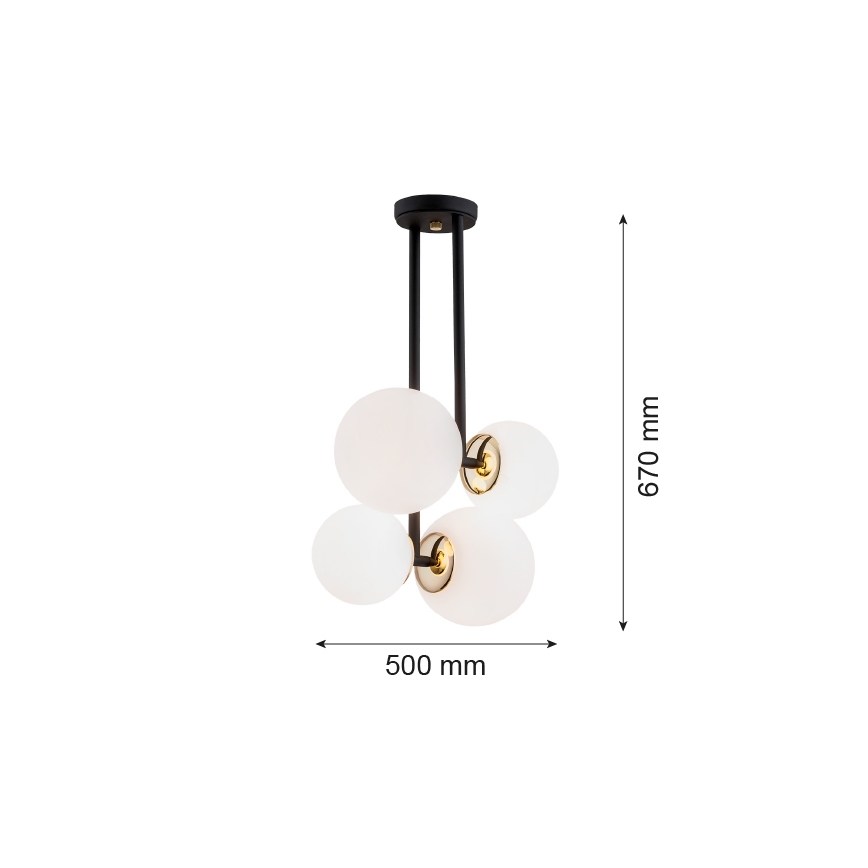 Argon 1739 - Lühter MORITZ 4xE27/15W/230V