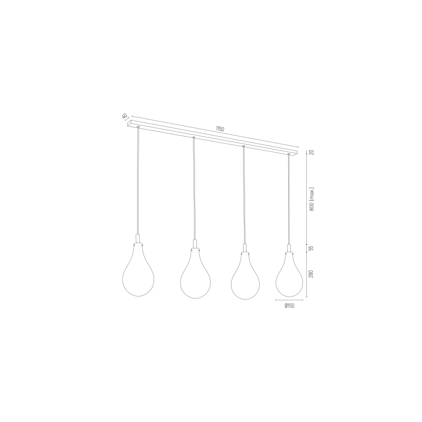 Argon 1740 - Lühter OAKLAND 4xG9/6W/230V
