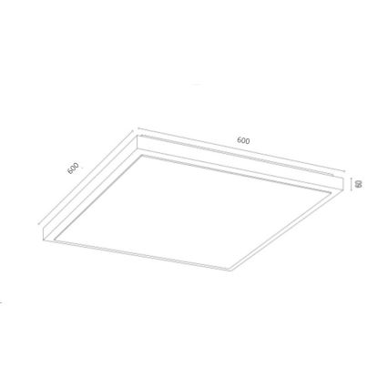 Argon 1826 - Laevalgusti CARLSON 4xE27/15W/230V 60x60 cm must