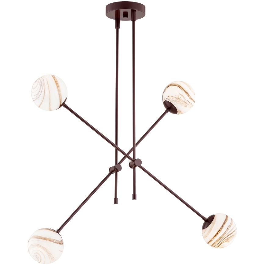 Argon 1842 - Ripplühter ABSOS 4xE14/7W/230V alabaster pruun