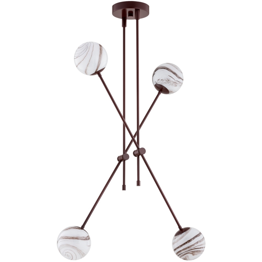 Argon 1842 - Ripplühter ABSOS 4xE14/7W/230V alabaster pruun