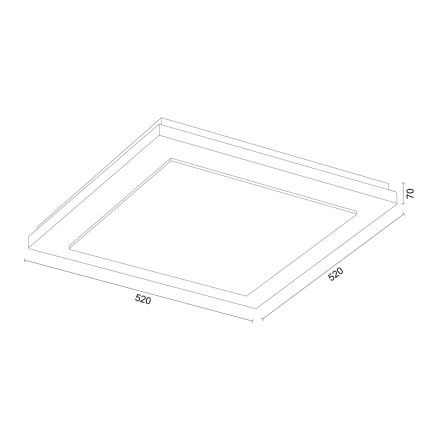 Argon 1870 - laelamp TABOR 4xE27/15W/230V 52x52 cm valge