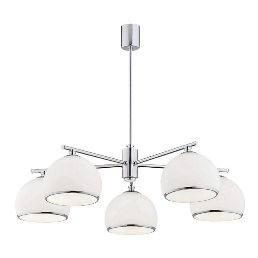 Argon 2087 - Ripplühter MARBELLA 5xE27/15W/230V läikiv kroom