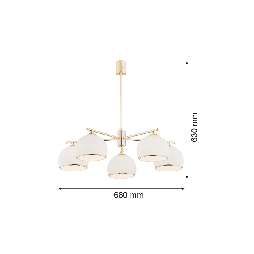 Argon 2088 - Lühter MARBELLA 5xE27/15W/230V messing