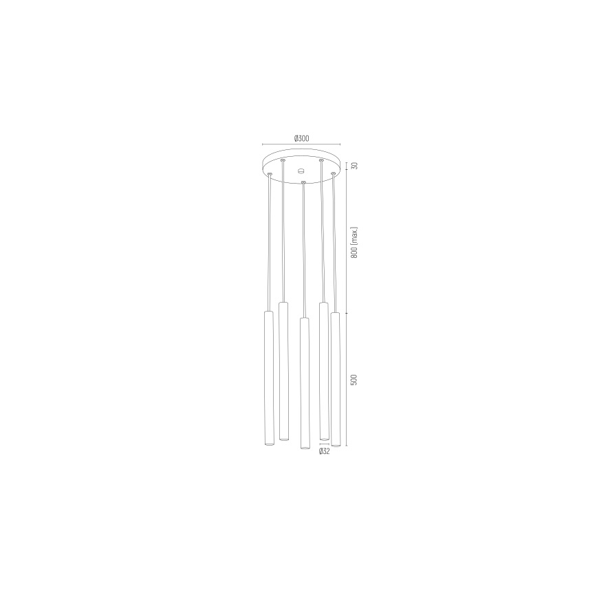 Argon 2109 - LED Lühter SICILIA 5xLED/4,5W/230V