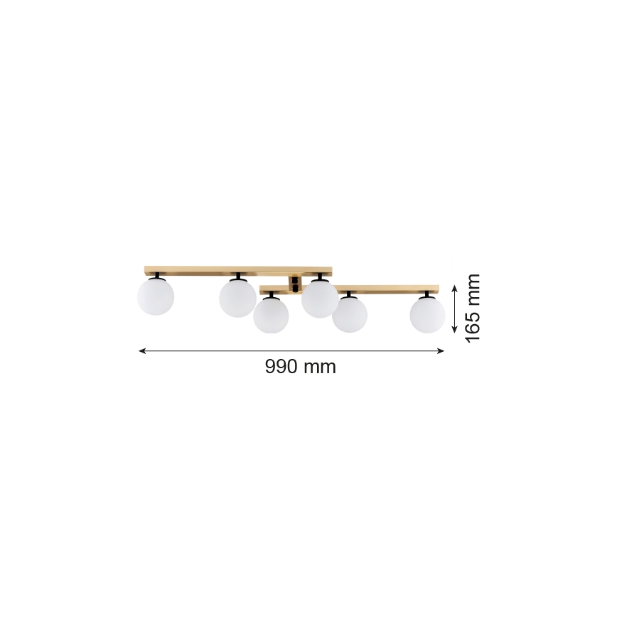 Argon 2544 - Pinnale kinnitatav lühter FREEMONT 6xE14/7W/230V