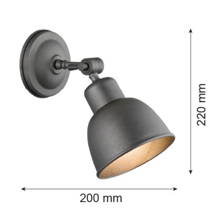 Argon 3183 - Seinavalgusti EUFRAT 1xE27/60W/230V