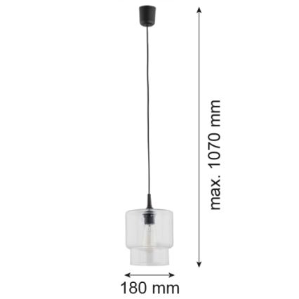 Argon 3275 - Lühter NEWA 1xE27/15W/230V läbipaistev