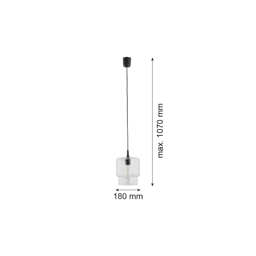 Argon 3275 - Lühter NEWA 1xE27/15W/230V läbipaistev