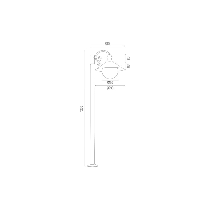Argon 3284 - välisvalgusti ERBA BIS 1xE27/15W/230V