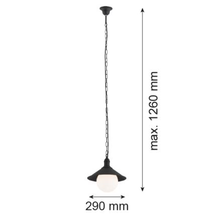 Argon 3285 - Välilühter ERBA BIS 1xE27/60W/230V