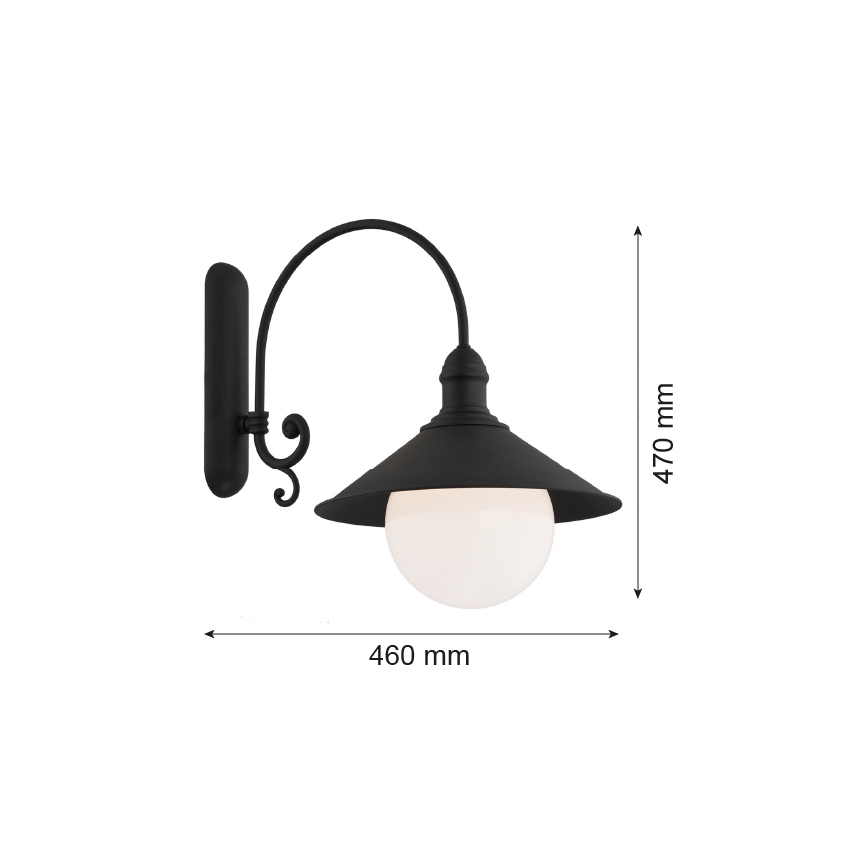 Argon 3286 - Seinavalgusti ERBA BIS 1xE27/60W/230V