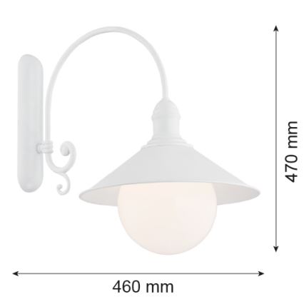 Argon 3297 - Seinavalgusti ERBA BIS 1xE27/60W/230V