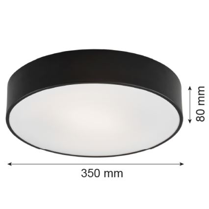 Argon 3570  - LED Laevalgusti DARLING LED/25W/230V d. 35 cm must